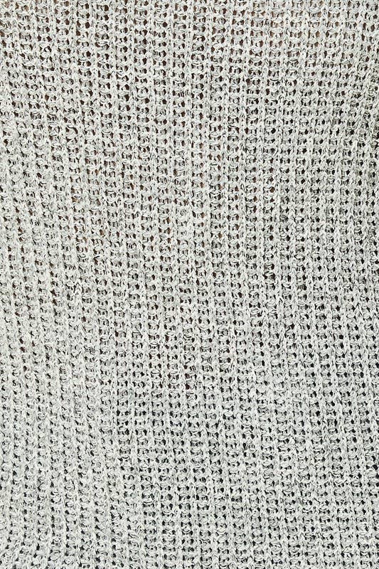 LONG SLEEVE MOCK NECK KNIT TOP