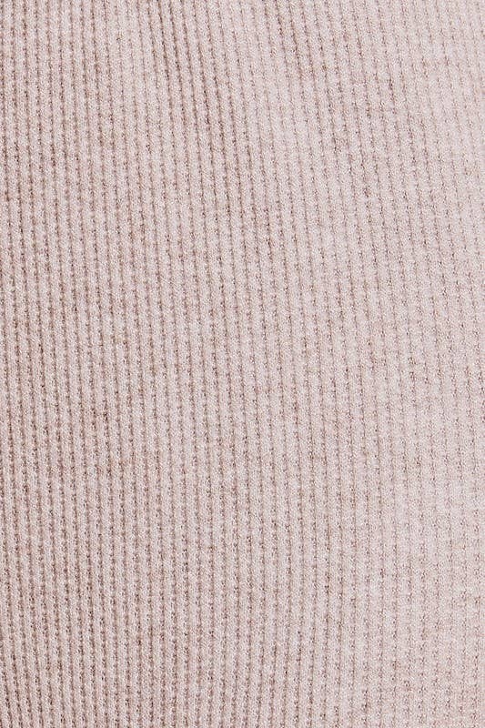 Long Sleeve Mock Neck Top and Rib Pants